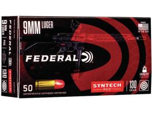 Federal Syntech PCC Ammunition 9mm Luger 130 Grain Total Synthetic Jacket 1000 round