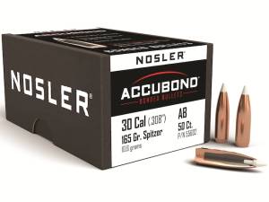 Nosler AccuBond Bullets 30 Caliber (308 Diameter) 165 Grain Bonded Spitzer Boat Tail