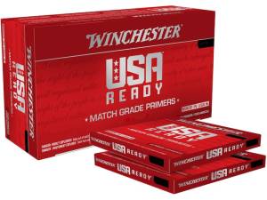 Winchester USA Ready Large Pistol Match Primers Box of 1000 (10 Trays of 100)