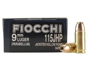 Fiocchi Shooting Dynamics Ammunition 9mm Luger 115 Grain Jacketed Hollow Point 1000 round
