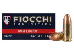 Fiocchi Shooting Dynamics Ammunition 9mm Luger 147 Grain Full Metal Jacket 1000 round