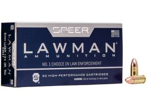 Speer Lawman Ammunition 9mm Luger 124 Grain Full Metal Jacket 1000 round
