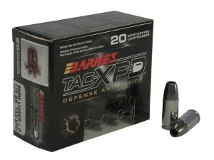 Barnes TAC-XPD Ammunition 9mm Luger +P 115 Grain TAC-XP Hollow Point Lead-Free 500 round