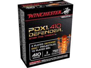 Winchester PDX1 Defender Ammunition 410 Bore 3" 4 Disks over 1/3 oz BB Shot 500 rounds