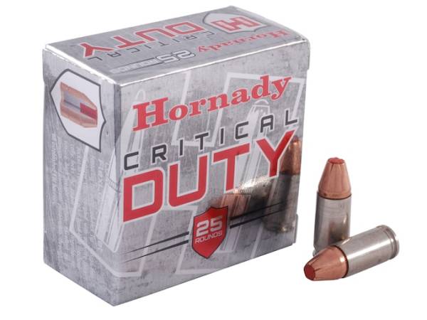 Hornady Critical Duty Ammunition 9mm Luger +P 124 Grain FlexLock 500 round