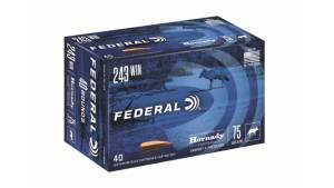Federal Premium V-MAX .243 Winchester 75 grain Hornady V-Max Centerfire Rifle Ammunition V243VM2B Caliber: .243 Winchester, Number of Rounds: 500