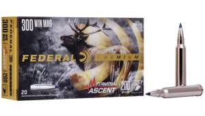 Federal Premium TERMINAL ASCENT .300 Winchester Magnum 200 grain Terminal Ascent Centerfire Rifle Ammunition 500 ROUNDS