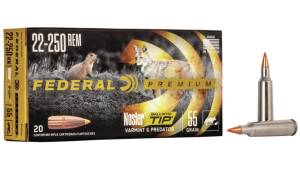Federal Premium V-SHOK .22-250 Remington 55 grain Nosler Ballistic Tip  500 rounds