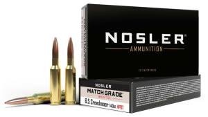 Nosler Match Grade 6.5mm Creedmoor 140 Grain Custom Competition Brass Cased Centerfire Rifle Ammunition 500 ROUNDS
