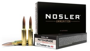 Nosler Match Grade 6.5mm Creedmoor 140 Grain Custom Competition Brass Cased Centerfire Rifle Ammunition 500 ROUNDS
