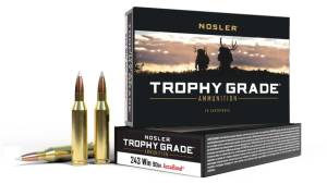 Nosler Trophy Grade .243 Winchester 90 Grain AccuBond Brass Cased Centerfire Rifle Ammunition 500 ROUNDS
