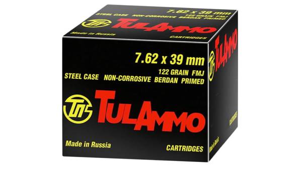 Tulammo UL076240 Rifle 7.62x39mm 122 Gr Full Metal Jacket (FMJ) 500 RDS
