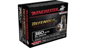 Winchester DEFENDER HANDGUN .380 ACP 95 grain Bonded Jacketed Hollow Point Centerfire Pistol Ammunition S380PDB Caliber: .380 ACP, Number of Rounds: 500