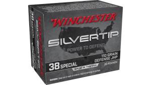 Winchester SUPER-X HANDGUN .38 Special 110 grain Silvertip Jacketed Hollow Point Centerfire Pistol Ammunition 500 RDS
