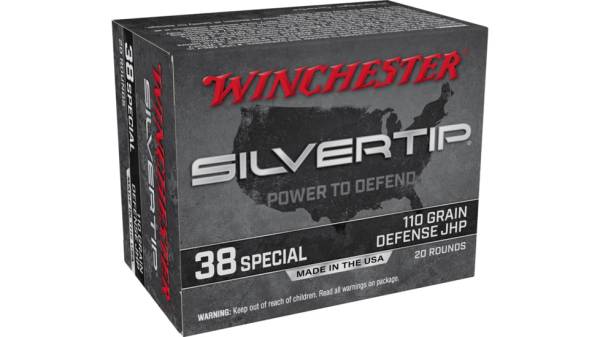 Winchester SUPER-X HANDGUN .38 Special 110 grain Silvertip Jacketed Hollow Point Centerfire Pistol Ammunition 500 RDS