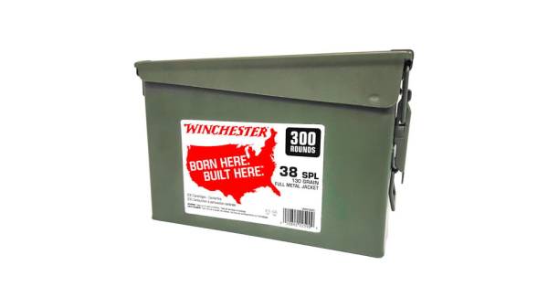 Winchester USA HANDGUN .38 Special 130 grain Full Metal Jacket Centerfire Pistol Ammunition 500 RDS