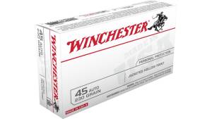 WINCHESTER .45 ACP 230 grain Jacketed Hollow Point Centerfire Pistol Ammunition 500 ROUNDS