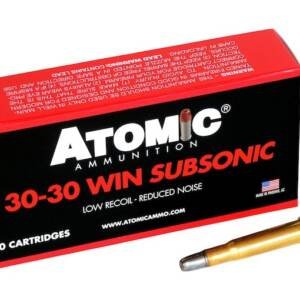 Atomic Subsonic 30-30 Winchester Ammo 165 Grain Flat Nose Box of 500