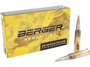 Berger Match Grade 338 Lapua Magnum Ammo 300 Grain Hybrid OTM Tactical Jacketed Hollow Point Box of 200