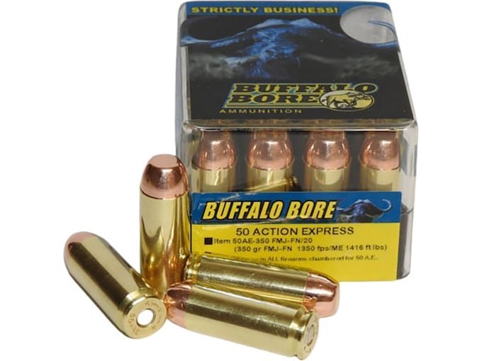 Buffalo Bore 50 Action Express Ammo 350 Grain Full Metal Jacket Box of 300