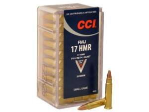 CCI 17 Hornady Magnum Rimfire (HMR) Ammo 20 Grain Full Metal Jacket Box of 1000