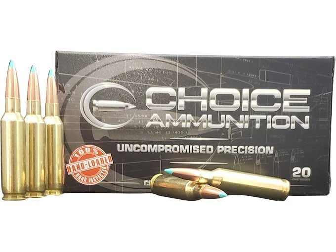 Choice 25 Creedmoor Ammo 127 Grain Hammer Hunter Polymer Tip Lead Free Box of 200