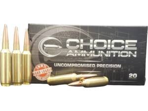 Choice 25 Creedmoor Ammo 135 Grain Berger Hybrid Hunter Jacketed Hollow Point Box of 300