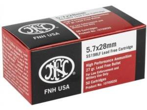 500 Rounds Of Federal FNH USA 5.7x28mm Ammo 27 Grain Green Tip Hollow Point