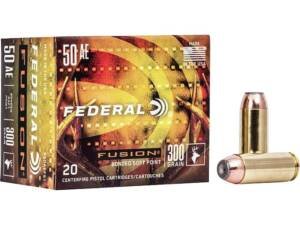Federal Fusion 50 Action Express Ammo 300 Grain Jacketed Hollow Point Box of 500