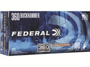 Federal Power-Shok 360 Buckhammer Ammo 180 Grain Jacketed Soft Point