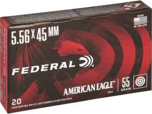 Federal Premium American Eagle 5.56x45mm NATO Ammo 55 Grain Full Metal Jacket Box of 1000