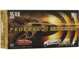 Federal Premium HammerDown 35 Remington Ammo 220 Grain Bonded Jacketed Soft Point box of 500