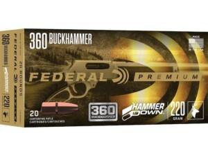 Federal Premium HammerDown 360 Buckhammer Ammo 220 Grain Bonded Jacketed Soft Point Box of 20
