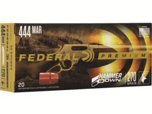 Federal Premium HammerDown 444 Marlin Ammo 270 Grain Bonded Jacketed Soft Point Box of 300