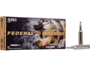 Federal Premium Terminal Ascent 28 Nosler Ammo 155 Grain Bonded Polymer Tip Box of 300