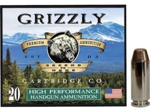 Grizzly Cartridge Bear Load 10mm Auto Ammo 220 Grain Full Metal Jacket Box of 500