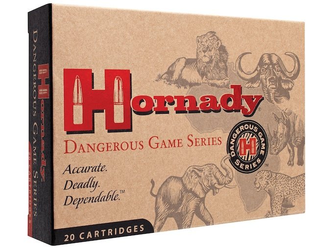 Hornady Dangerous Game 375 Ruger Ammo 300 Grain Hornady DGX (Dangerous Game eXpanding) Bonded Flat Nose Box of 200