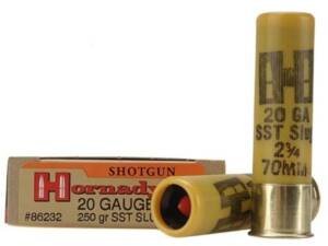 Hornady SST 20 Gauge FTX Polymer Tip Sabot Slug 2-3/4" 250 Grain Box of 200 rounds