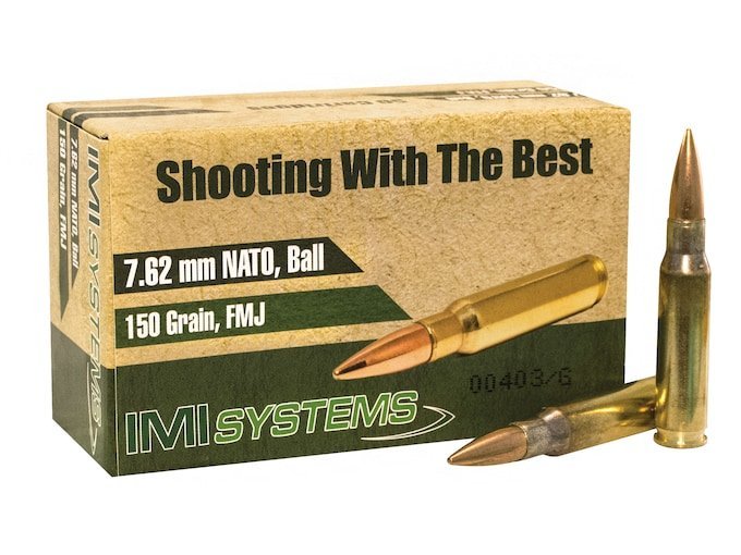 IMI M80 7.62x51mm NATO Ammo 150 Grain Full Metal Jacket Box of 500