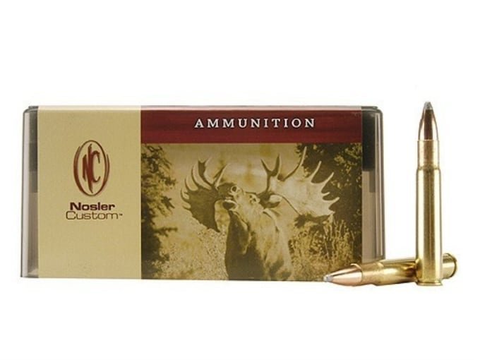 Nosler Custom 35 Whelen Ammo 250 Grain Nosler Partition Jacketed Soft Point Box of 300