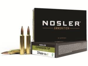 Nosler E-Tip 28 Nosler Ammo 150 Grain Nosler Expansion Tip (E-Tip) Polymer Tip Lead Free Box of 500