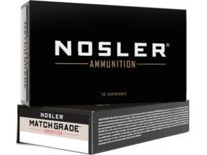 Nosler Match Grade 22 Creedmoor Ammo 85 Grain Nosler RDF Jacketed Hollow Point Box of 250