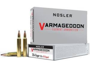 Nosler Varmageddon 204 Ruger Ammo 32 Grain Nosler Varmageddon Polymer Tip Box of 500