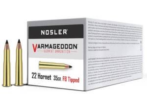 Nosler Varmageddon 22 Hornet Ammo 35 Grain Nosler Varmageddon Polymer Tip Box of 500