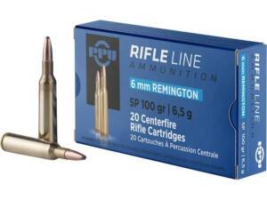 PPU 6mm Remington Ammo 100 Grain Jacketed Soft Point Box of 500