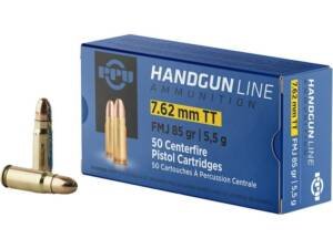 PPU 7.62x25mm Tokarev Ammo 85 Grain Full Metal Jacket Box of 1000