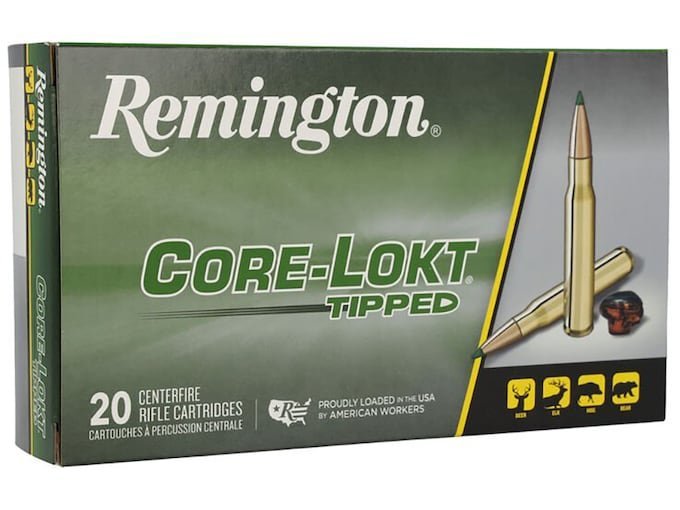 Remington Core-Lokt Tipped 30-06 Springfield Ammo 180 Grain Polymer Tip Box of 500