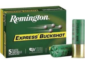 Remington Express Managed-Recoil 12 Gauge Buckshot Ammo 2-3/4" box of 500 rounds