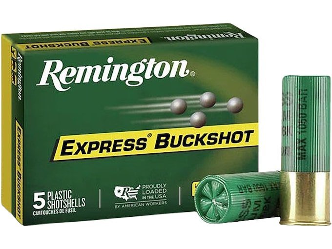 Remington Express Managed-Recoil 12 Gauge Buckshot Ammo 2-3/4" box of 500 rounds