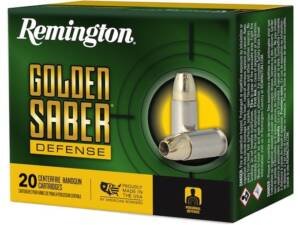 Remington Golden Saber Defense 10mm Auto Ammo 180 Grain Jacketed Hollow Point Box of 500 Rounds